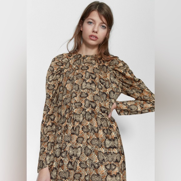 Zara Snake Print Maxi Dress - Picture 4 of 6